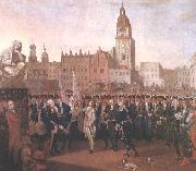 Franciszek Smuglewicz Kosciuszko taking the oath at the Cracow Market Square. Germany oil painting artist